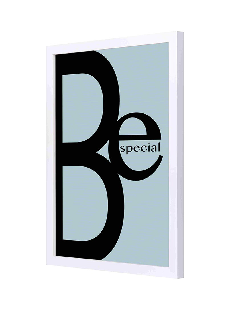 LOWHA - Be Special Wall Art Black/Blue 33 x 43cm - Image 1