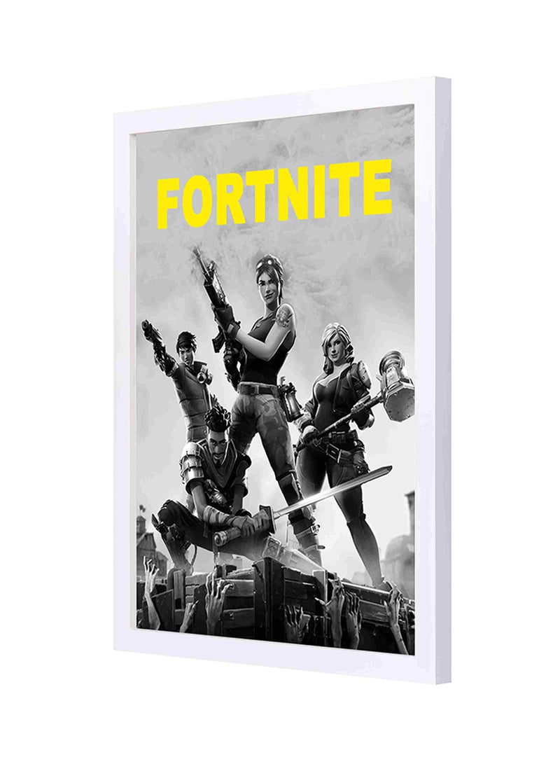 لوحة فنية لديكور الحائط بإطار خشبي بنمط من لعبة الفيديو Fornite متعدد الألوان 33 x 43سم - Image 1