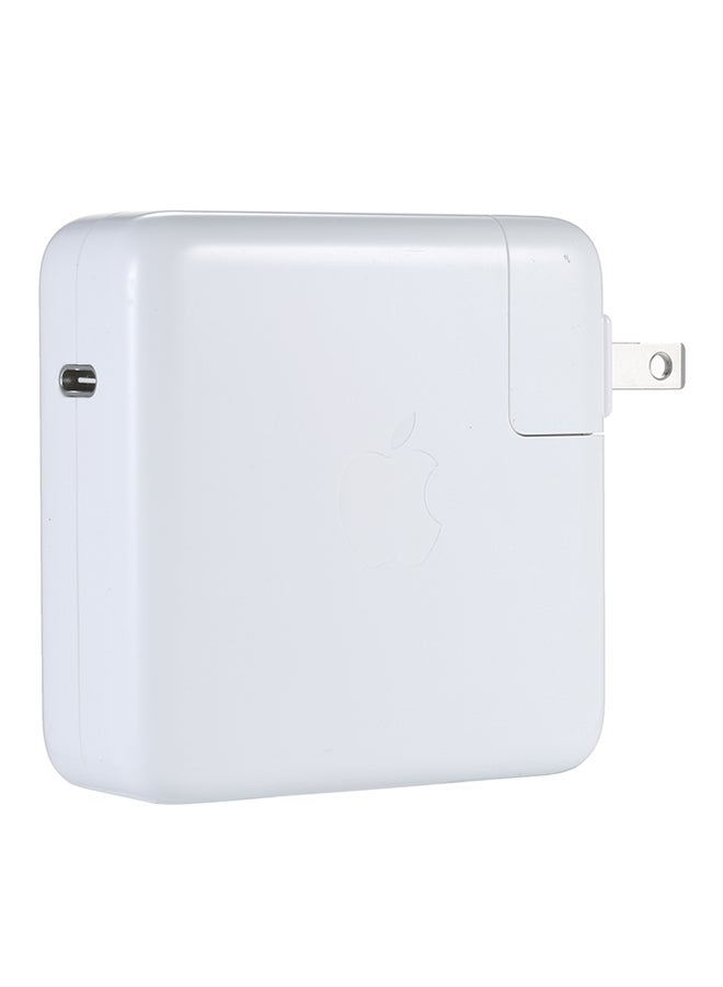 Generic - 61W USB-C Power Adapter Compatible with Apple 13-Inch MacBook Pro White - Image 1