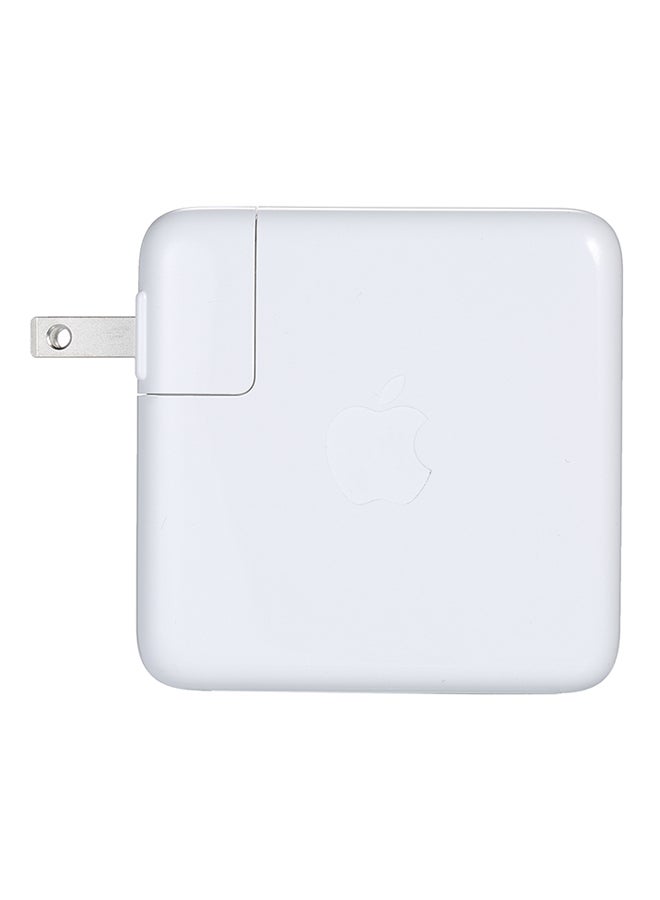 Generic - 61W USB-C Power Adapter Compatible with Apple 13-Inch MacBook Pro White - Image 1