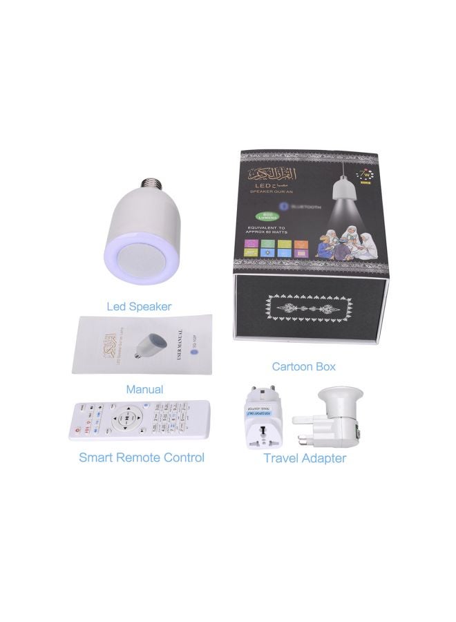 Generic - E27 Speaker LED Light Bulb Bluetooth Speaker White - Image 1