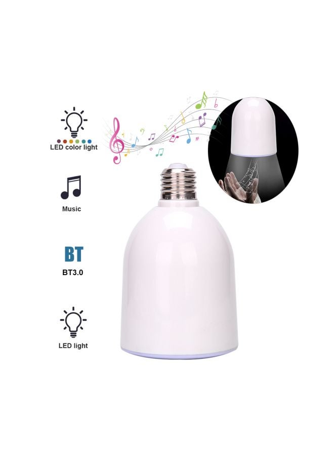 Generic - E27 Speaker LED Light Bulb Bluetooth Speaker White - Image 1