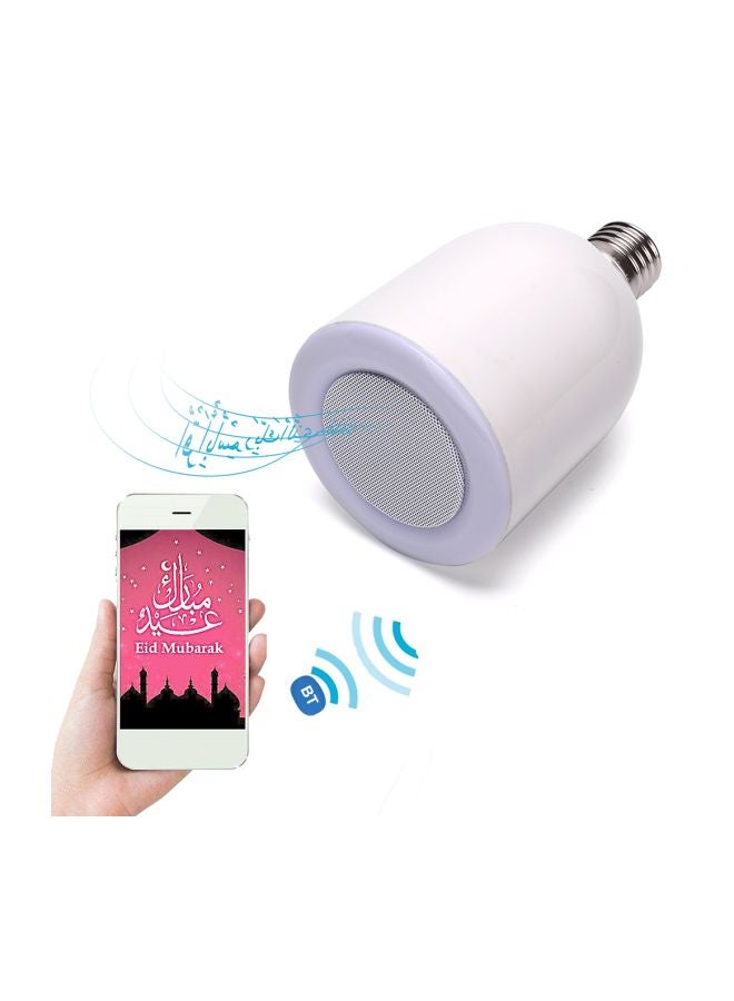 Generic - E27 Speaker LED Light Bulb Bluetooth Speaker White - Image 1