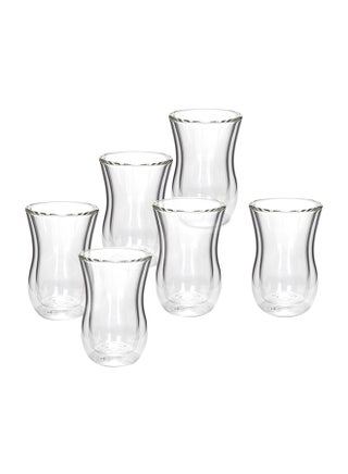 6-Piece Double Walled Arabic Cups set Clear 100ml - v1580729282/N34126327A_1