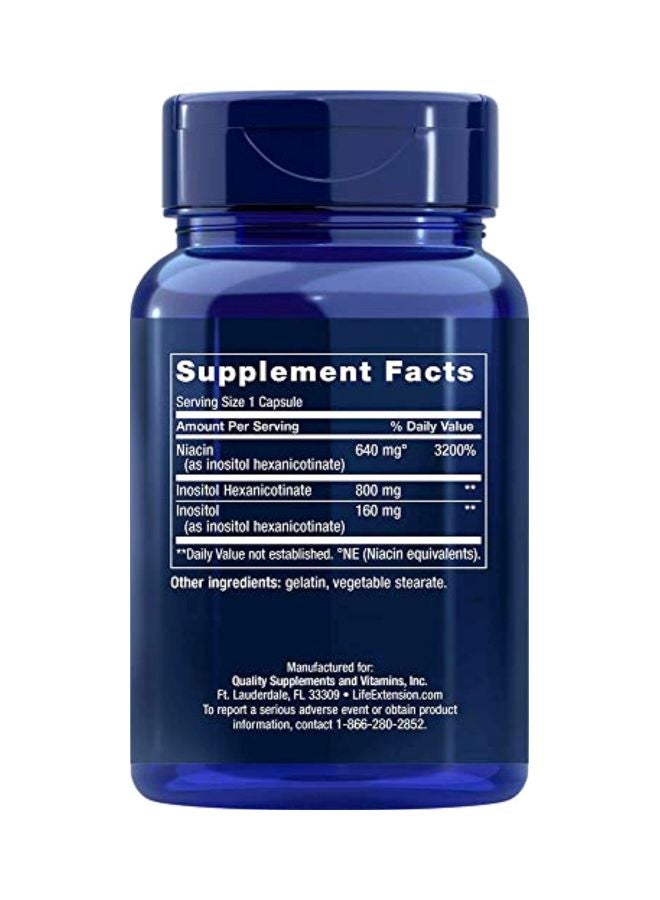 Life Extension No Flush Niacin 800mg Dietary Supplement - 100 Capsules - Image 2