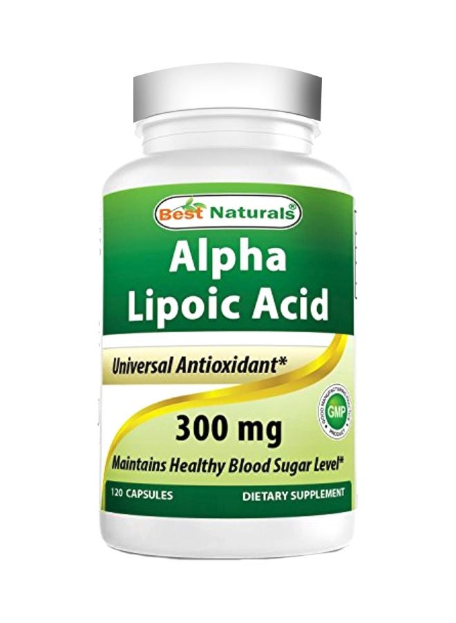 Best Naturals Alpha Lipoic Acid Dietary Supplement 300mg - 120 Capsules  - Image 1