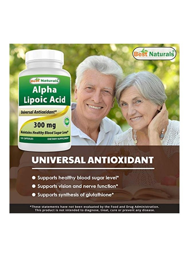 Best Naturals Alpha Lipoic Acid Dietary Supplement 300mg - 120 Capsules  - Image 4