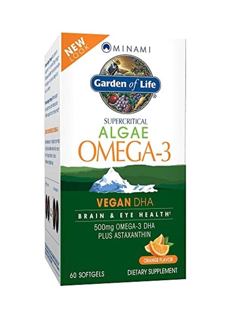 Algae Omega-3 Dietary Supplement - 60 Softgels