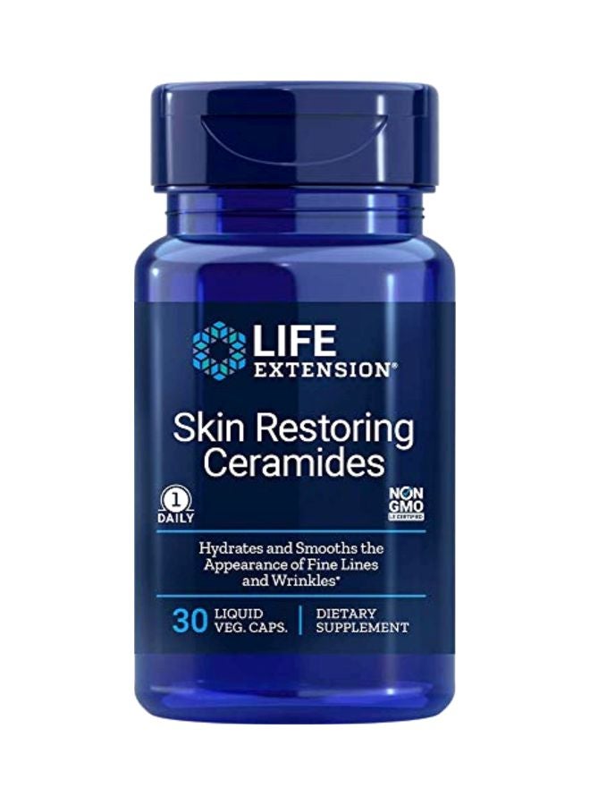 Life Extension Skin Restoring Ceramides Dietary Supplement - 30 Veg Capsules - Image 1