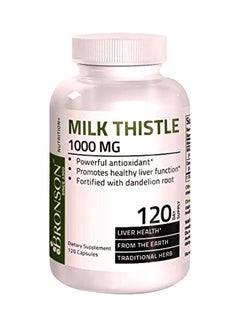 Bronson Milk Thistle Dietary Supplement 1000mg - 120 Capsules  - Image 1