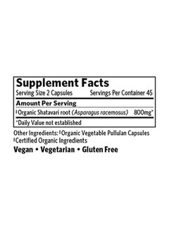 Organic India Shatavari Dietary Supplement - 90 Capsule  - Image 2