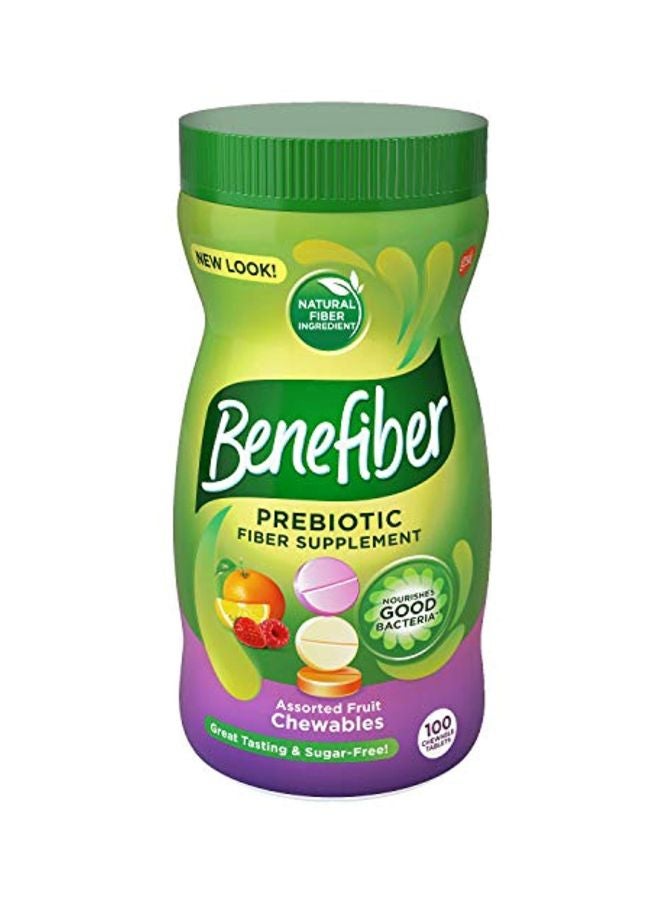 Benefiber Prebiotic Fiber Supplement - Fruit - 100 Chewable Tablets - Image 1