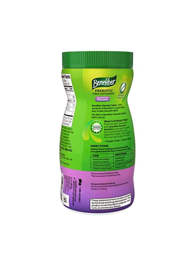 Benefiber Prebiotic Fiber Supplement - Fruit - 100 Chewable Tablets - Image 2