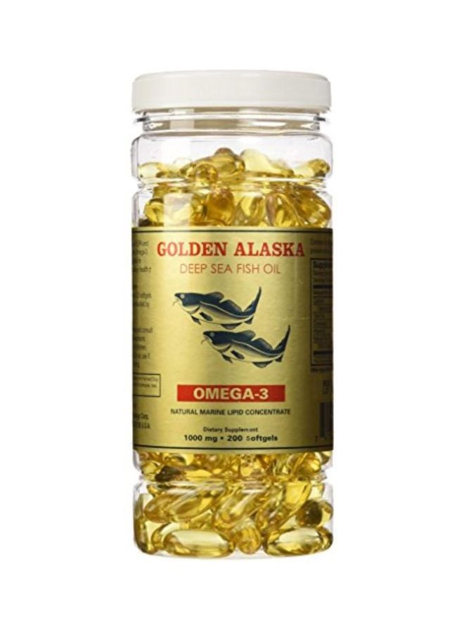 Golden Alaska - Deep Sea Fish Oil Omega-3 Capsules - 200 Capsules - Image 1