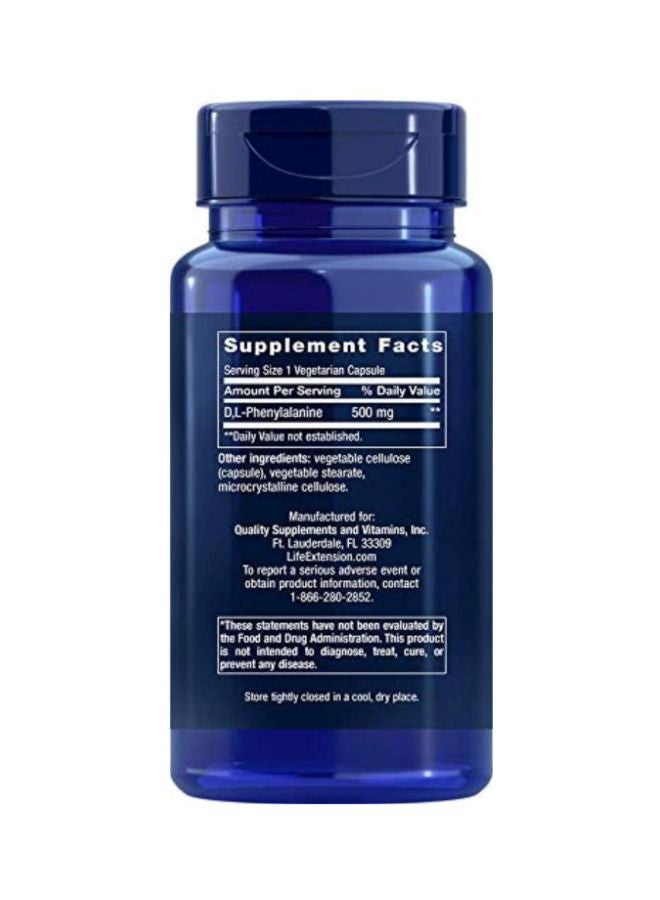 Life Extension D, L-Phenylalanine Dietary Supplement 500 Mg - 100 Capsule - Image 2