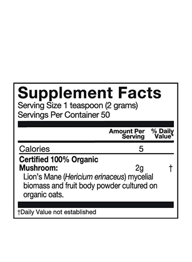 Organic Mushroom Powder, Lion's Mane, 3.5 oz - v1580734046/N34209637A_7