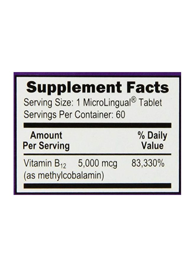 Methylcobalamin B12 Supplements - 60 Tablets
