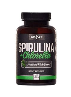 Spirulina And Chlorella Dietary Supplement - 80 Capsules