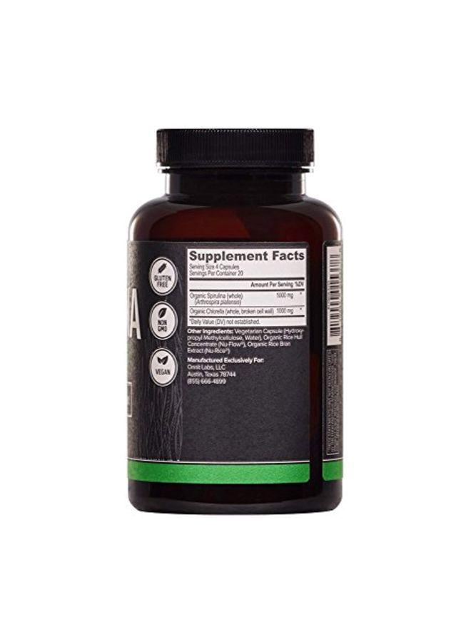 Onnit - Spirulina And Chlorella Dietary Supplement - 80 Capsules - Image 1