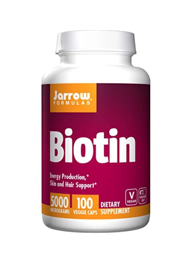 jarrow formulas Biotin Dietary Supplement 5000mcg - 100 Capsules - Image 1