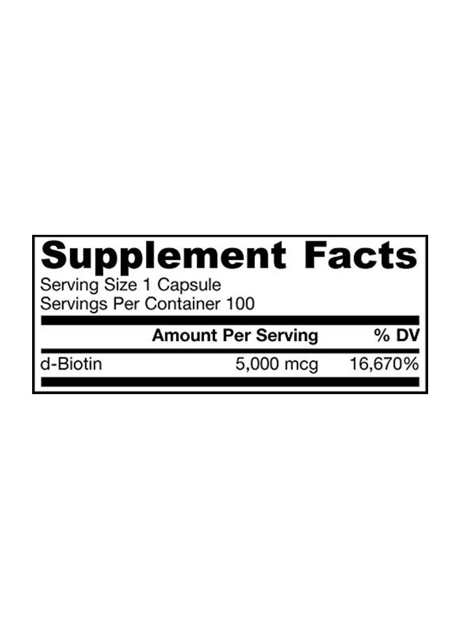 jarrow formulas Biotin Dietary Supplement 5000mcg - 100 Capsules - Image 2