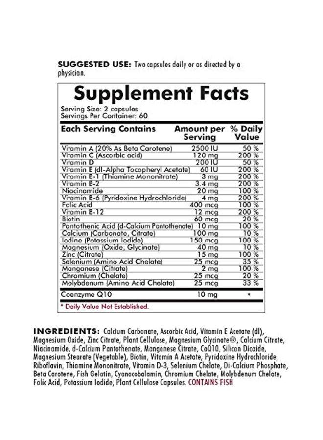 كيركمان مكمل غذائي معدني ومتعدد الفيتامينات مكون من 120 كبسولة - Image 2