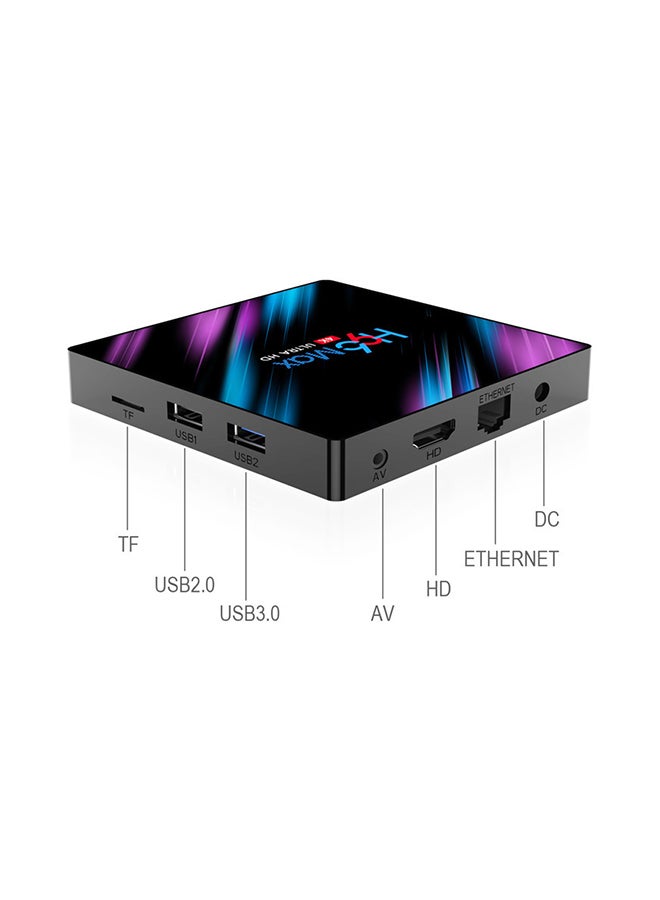 H96 - MAX Android TV Box With Remote 3318 Black/Purple/Blue - Image 1