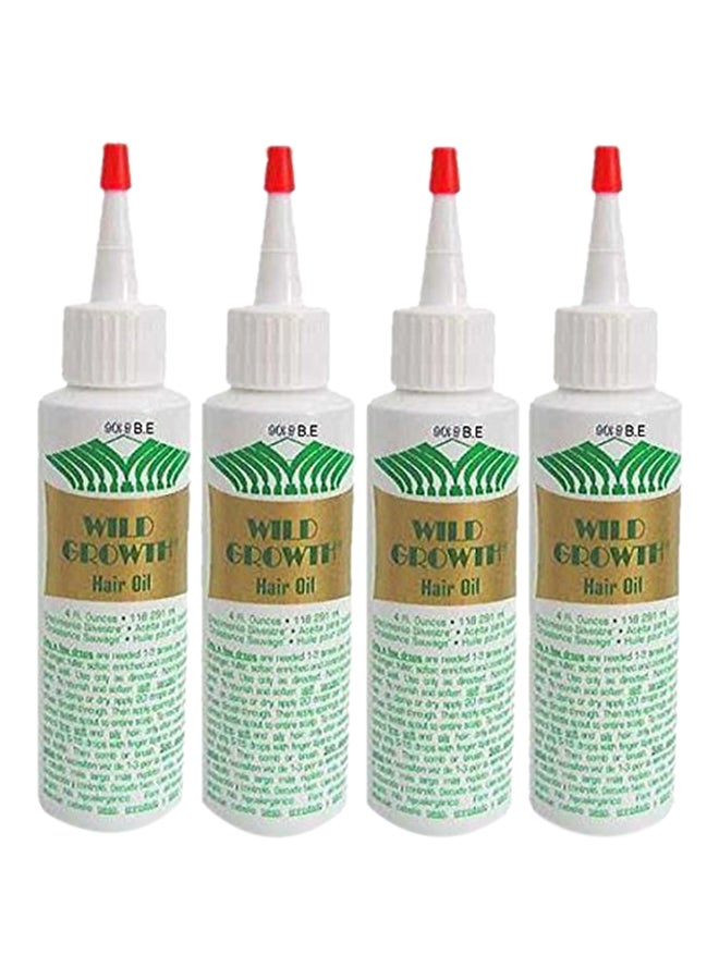 وايلد جروث مجموعة زيت جوز الهند وزيت الجوجوبا والزيتون لفك تشابك الشعر مكونة من 4 قطع