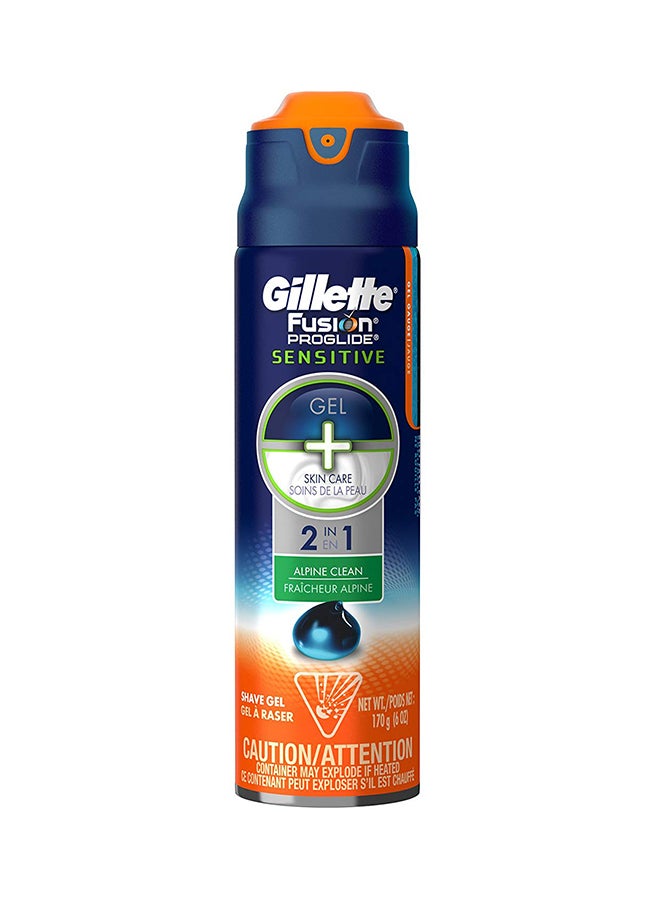 Gillette - Fusion Proglide Sensitive 2 In 1 Shave Gel - Image 1