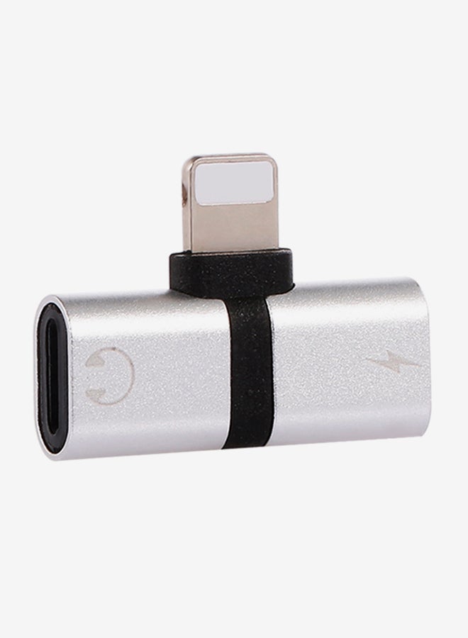 Generic - Lightning Earphone Converter Adapter Silver - Image 1