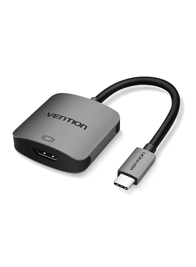 VENTION Type C To HDMI Converter With PD Charging 0.15 meter For Mobile Phones And MacBook Laptop Grey - Image 1