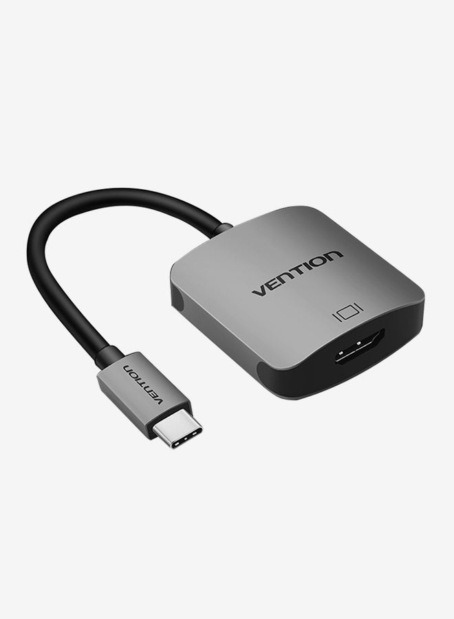 VENTION Type C To HDMI Converter With PD Charging 0.15 meter For Mobile Phones And MacBook Laptop Grey - Image 4