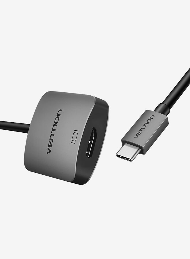 VENTION Type C To HDMI Converter With PD Charging 0.15 meter For Mobile Phones And MacBook Laptop Grey - Image 3