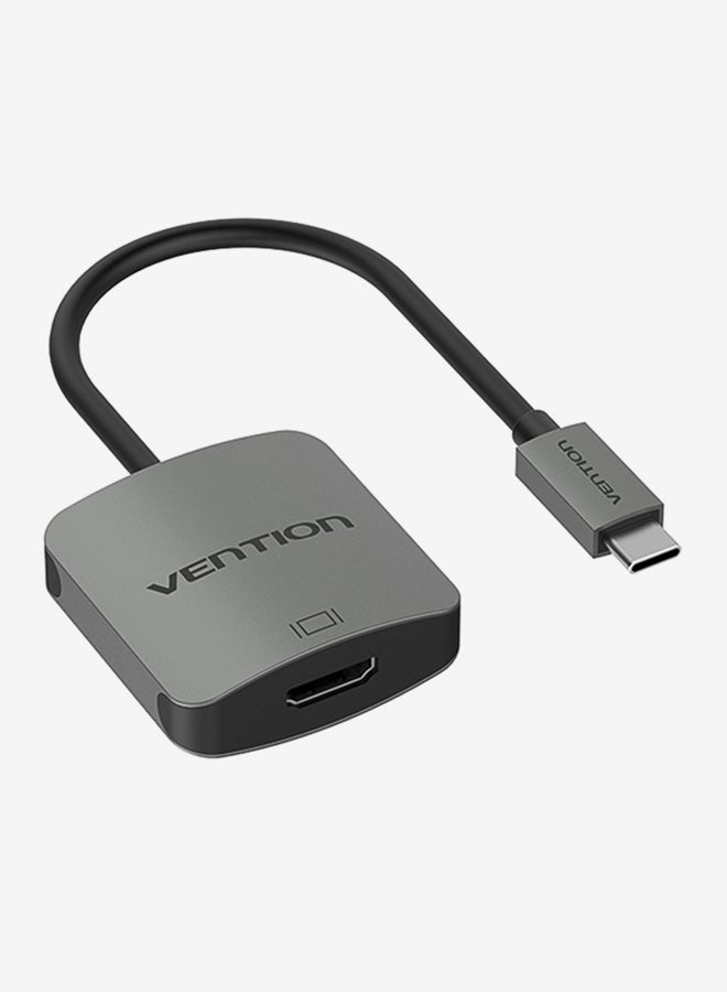 VENTION Type C To HDMI Converter With PD Charging 0.15 meter For Mobile Phones And MacBook Laptop Grey - Image 2