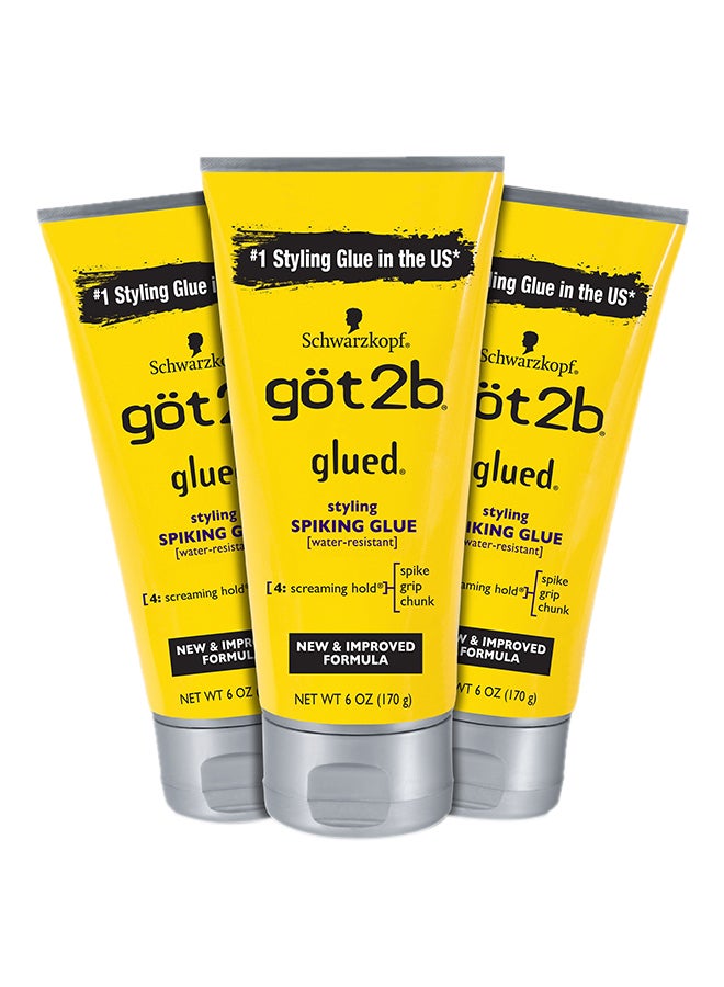 Got2b Pack of 3 Set Styling Spiking Hair Glue 3 x 170grams - Image 1