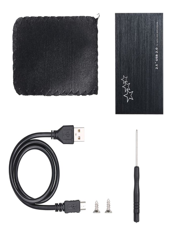 USB To Sata HDD Converter Enclosure Case With Accessory Black/Silver - Image 1