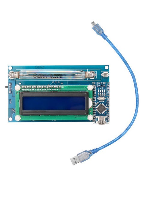 Assembled DIY Geiger Counter Kit With LCD Display Multicolour