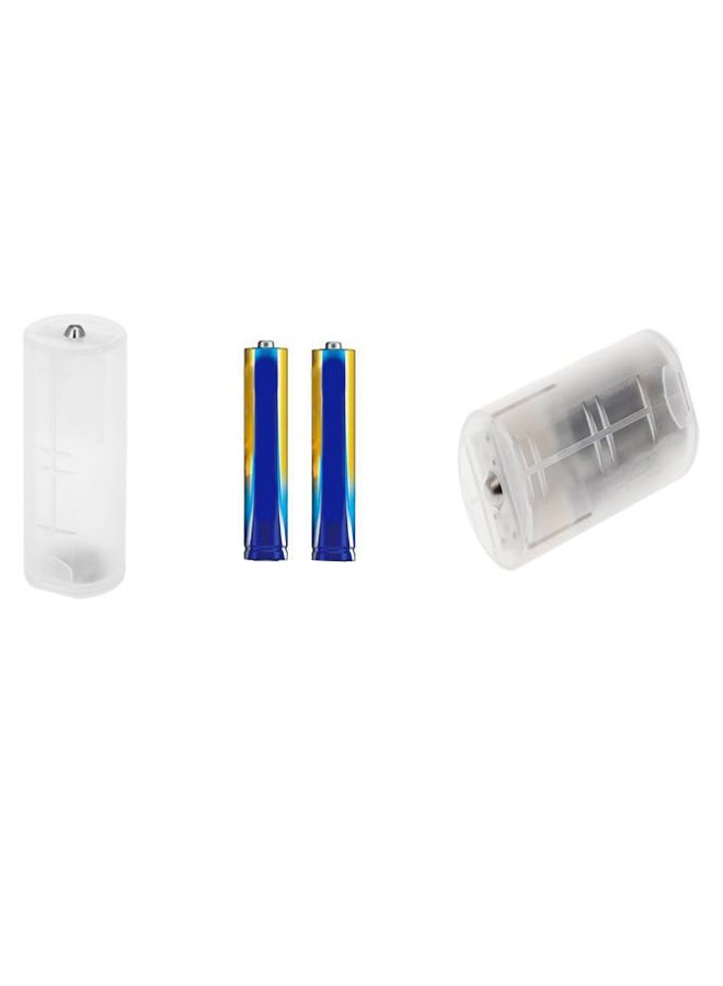 4-Piece 2AA To D Battery Converter Case Set Clear - Image 2