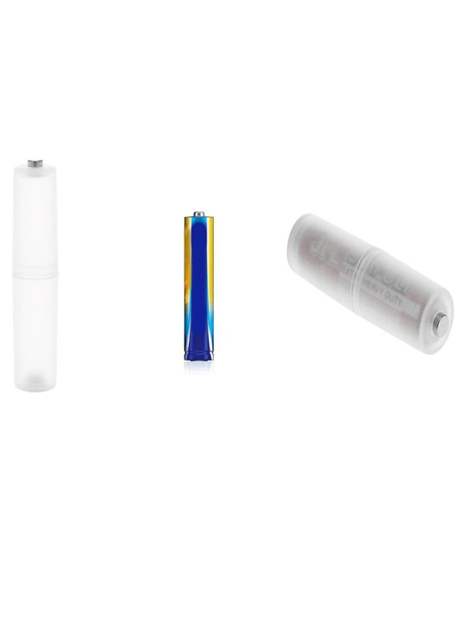 4-Piece AAA To D Battery Converter Case Set Clear - Image 2