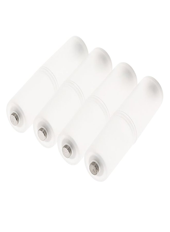 4-Piece AAA To D Battery Converter Case Set Clear - Image 1