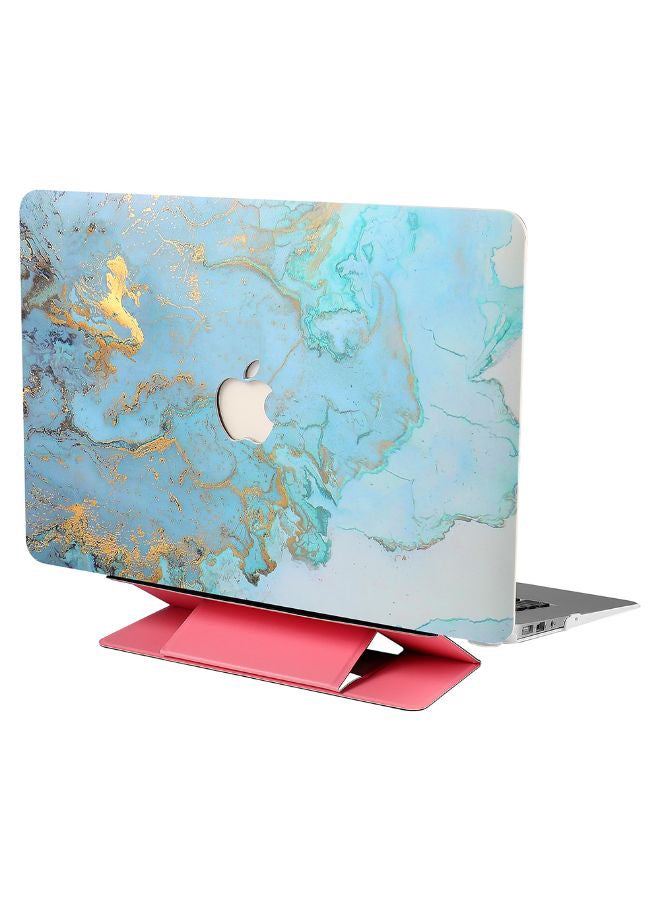 Scenery Pattern Protective Case Cover With Stand For MacBook Air 13.3-Inch Multicolour  - Image 1