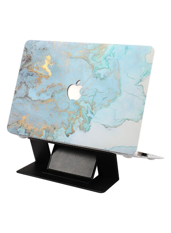 Scenery Pattern Super Thin Rubberized Coated Laptop Cover For Apple MacBook Air 13"/13.3" With Black Stand Multicolour  - Image 2