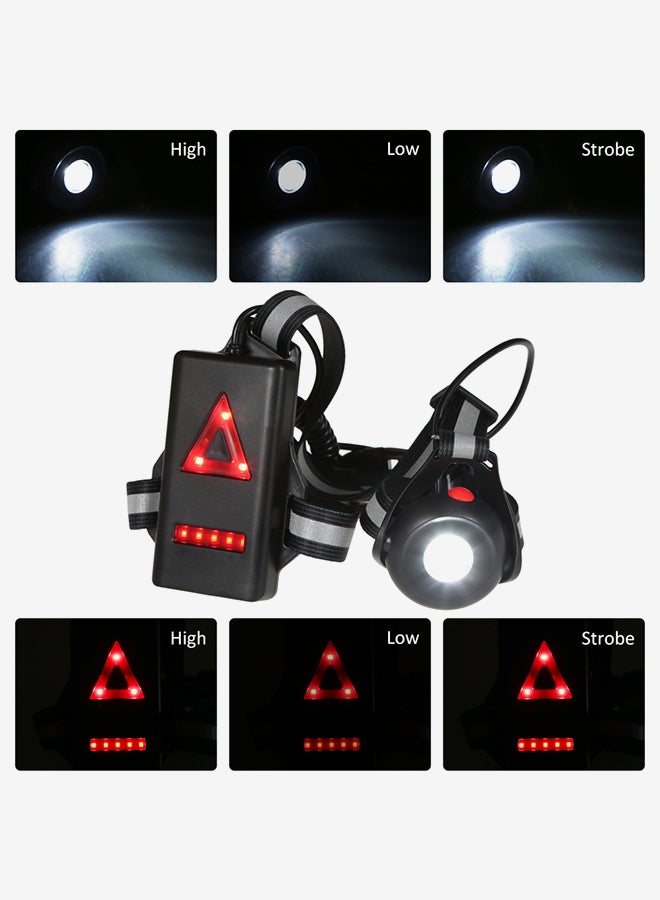 Generic LED Light Back Warning Light Belt Rechargeable For Cycling  - Image 4