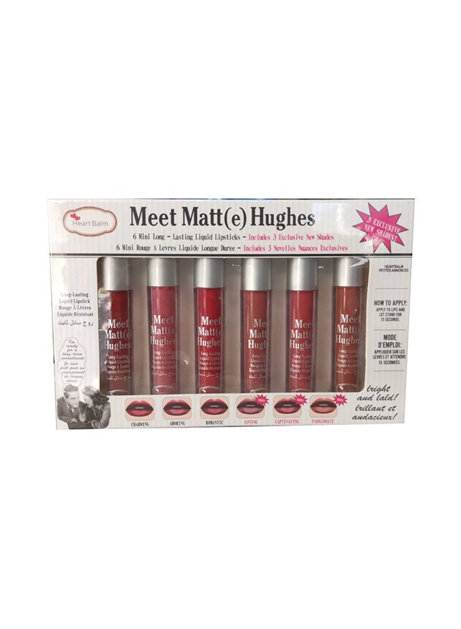 heart balm - 6-Piece Meet Matt Hughes Liquid Lipstick Set Multicolour - Image 1