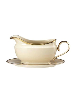 2-Piece Eternal Sauce Boat And Stand Set White/Gold - v1580806437/N34228037A_1