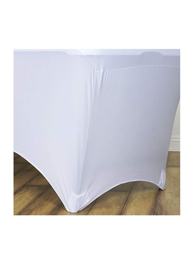لينين تايبل كلوث مفرش طاولة مستطيل قابل للتمدد . أبيض 72x30بوصة - Image 3