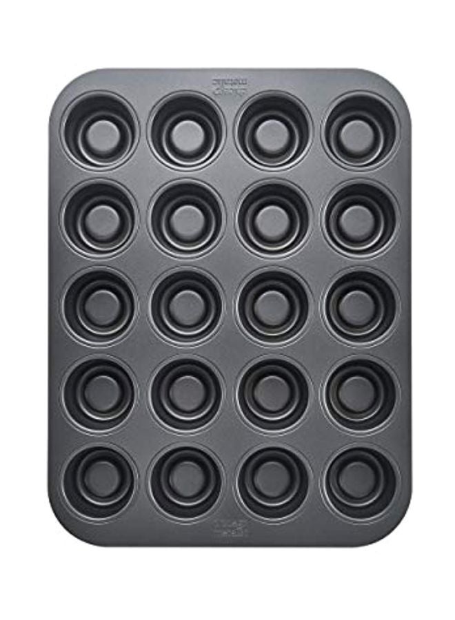 chicago metallic 20-Cup Tea Cake Pan Black 10.6x13.8x1.2inch - Image 1