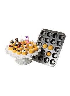 chicago metallic 20-Cup Tea Cake Pan Black 10.6x13.8x1.2inch  - Image 2