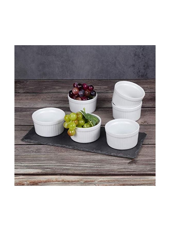 Creative Home 6-Piece Ceramic Ramekin Set White - Image 5