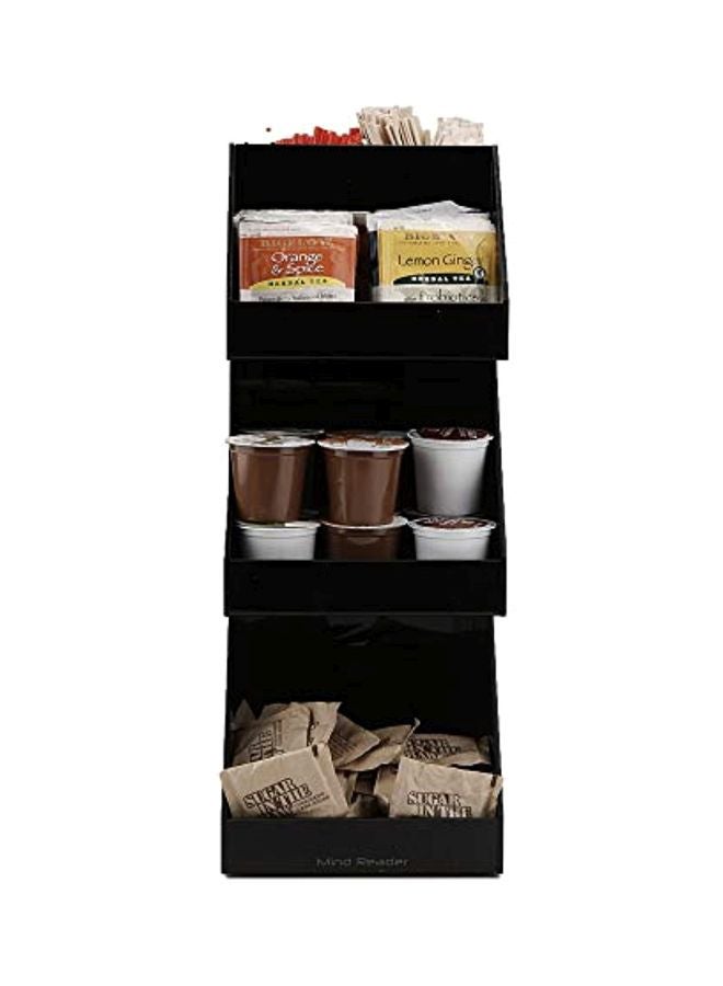 Mind Reader 3-Tier Acrylic Coffee Condiment Organizer Black 40x15.5x21inch  - Image 5